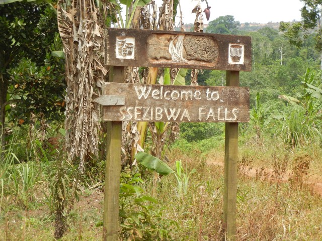 Ssezibwa Falls Sign