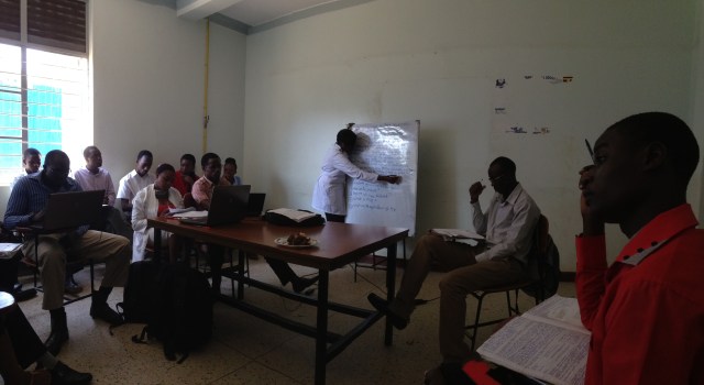 The 3rd Year Pharmacy students are engaged in the task of developing learning objectives for their weekly topic