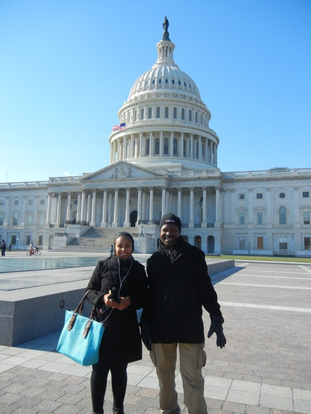 Vicky and Patrick in front of the US Capitol Building