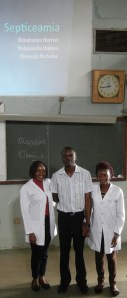 The Intern Trio who presented the Septicemia Case:  Harriet, Nicholas, and Halima