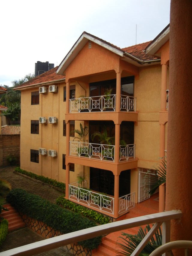 This is the view of the other apartments from the deck of Russ and Kiran's place- a nice oasis from the hustle and bustle of Kampala