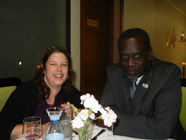 Professor Richard Odoi and me at the farewell dinner