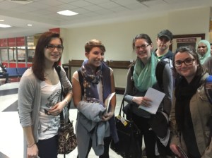 Waiting in line at Entebbe Airport to get through the health check and then to process our Visas. (The health check is new since the advent of the Ebola epidemic in West Africa.)
