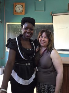 Gonsha, the Pharmacist who facilitates the noon conferences for the Interns, and KarenBeth at the Presentation 