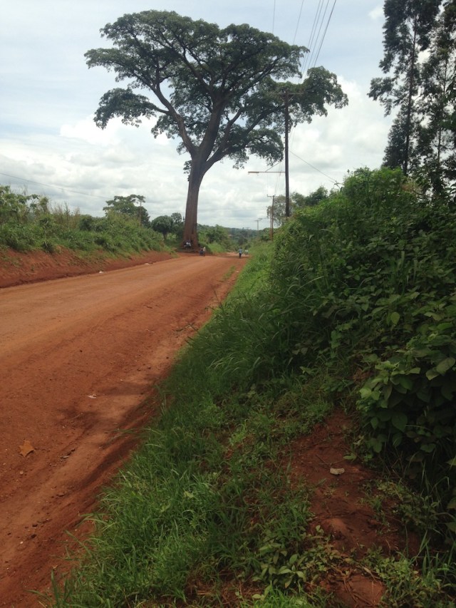 The village road outside the Church