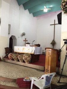 This is the front of the sanctuary.