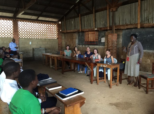 We sat at a desk in the front of the room at Crested Secondary School to discuss the profession of Pharmacy