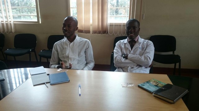 Hilliary and Ivan, two of the Pharmacy Interns I've worked with both at Makerere University School of Pharmacy, and now as Interns at Mulago Hospital