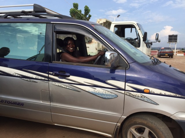 Gonsha picked me up in her new car! 