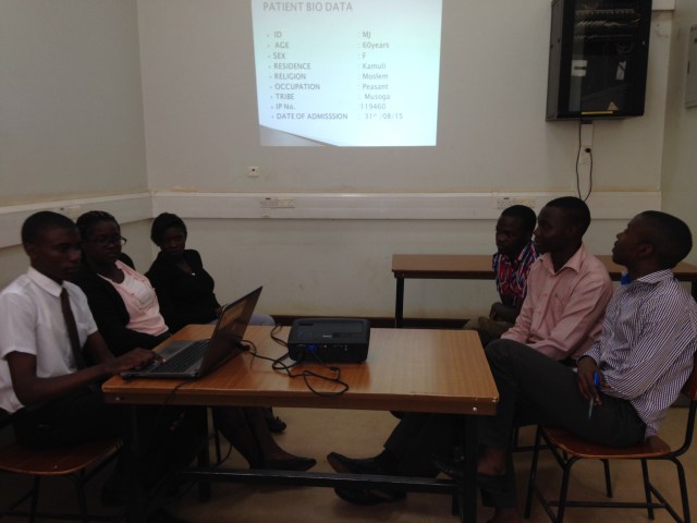 This group of 4th years were in the "hot seat" and ready to present their patient case.