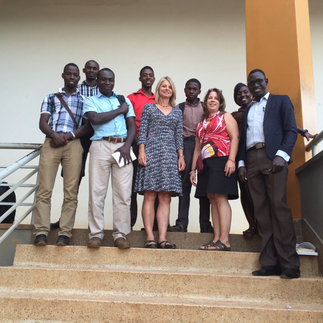 3rd Year Pharmacy Students with me and Susan Raber on the steps of the Pharmacy School