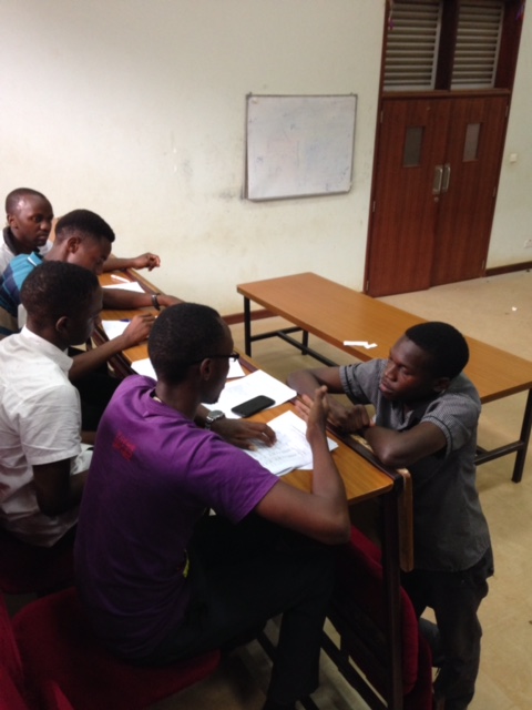 3rd Year Students role-play how to educate a patient in class