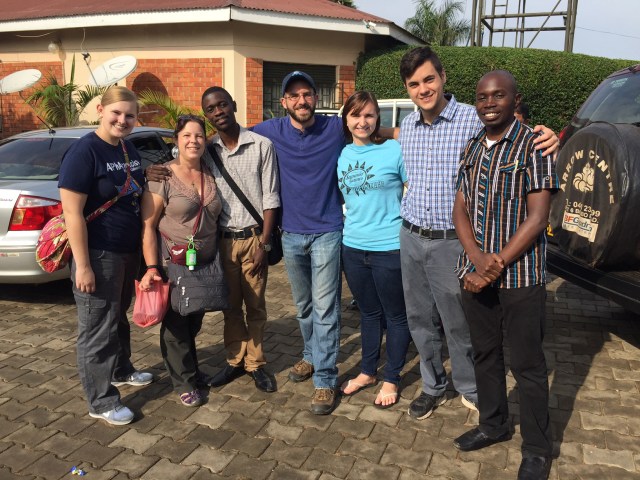 A Fond Farewell to our new friends in Mbarara (Pictured left to right: Jennie, Dr. Bohan, Derrick, Mike, Emily, Nick, Noah)